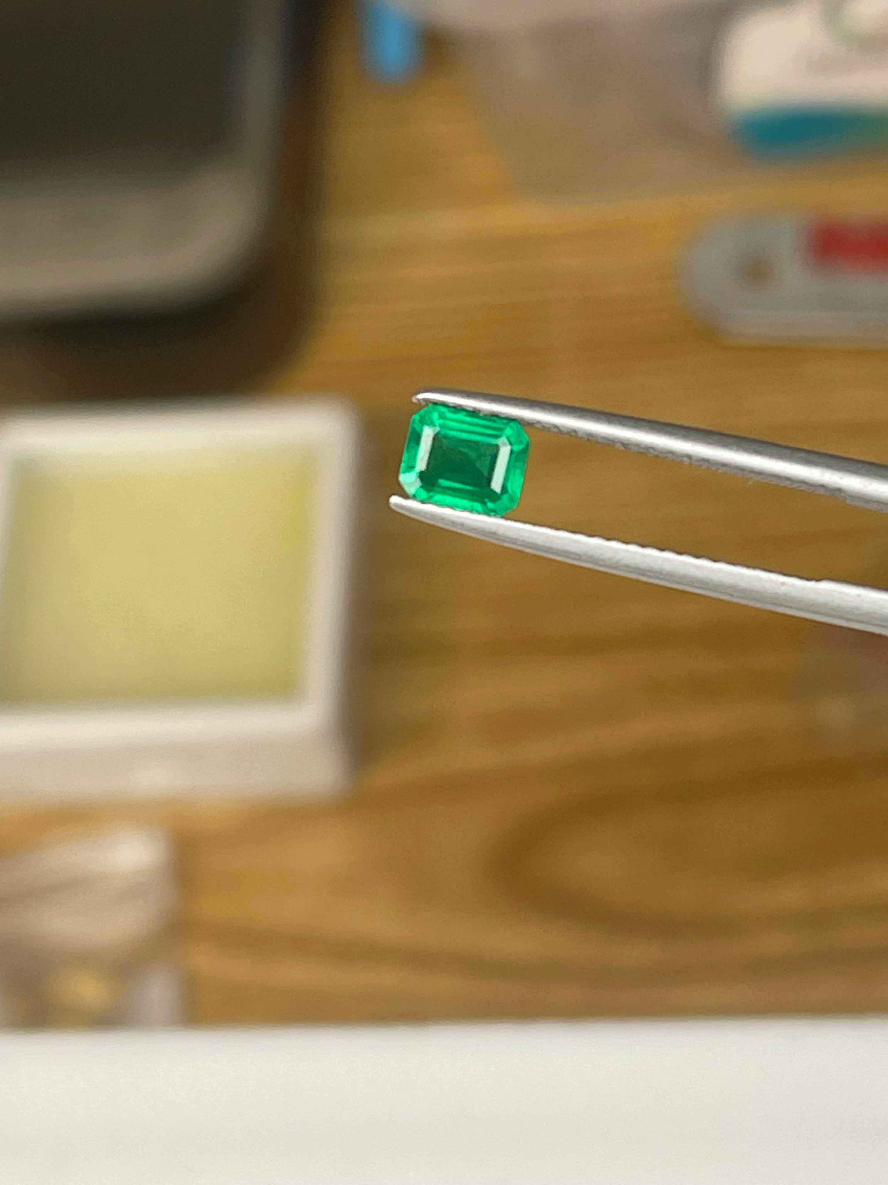 0.70 carats Best Vivid Green Emerald Stone