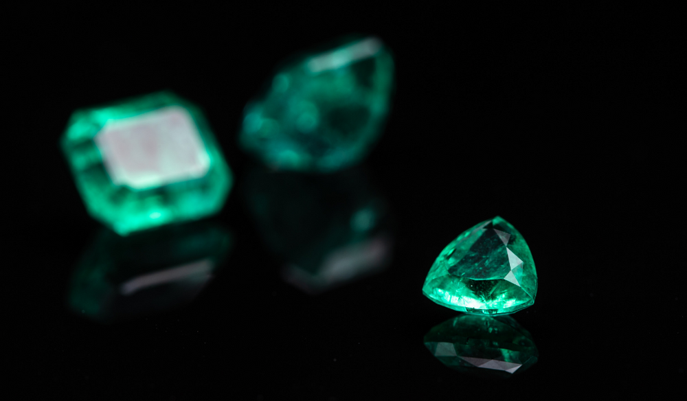 Emeralds & Black gold ring main image 0