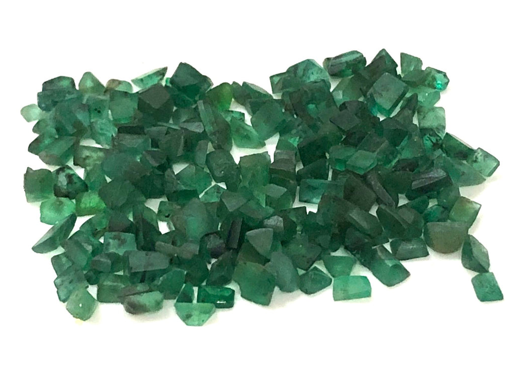 Natural Raw Preformed Vivid Green Emeralds for Faceting