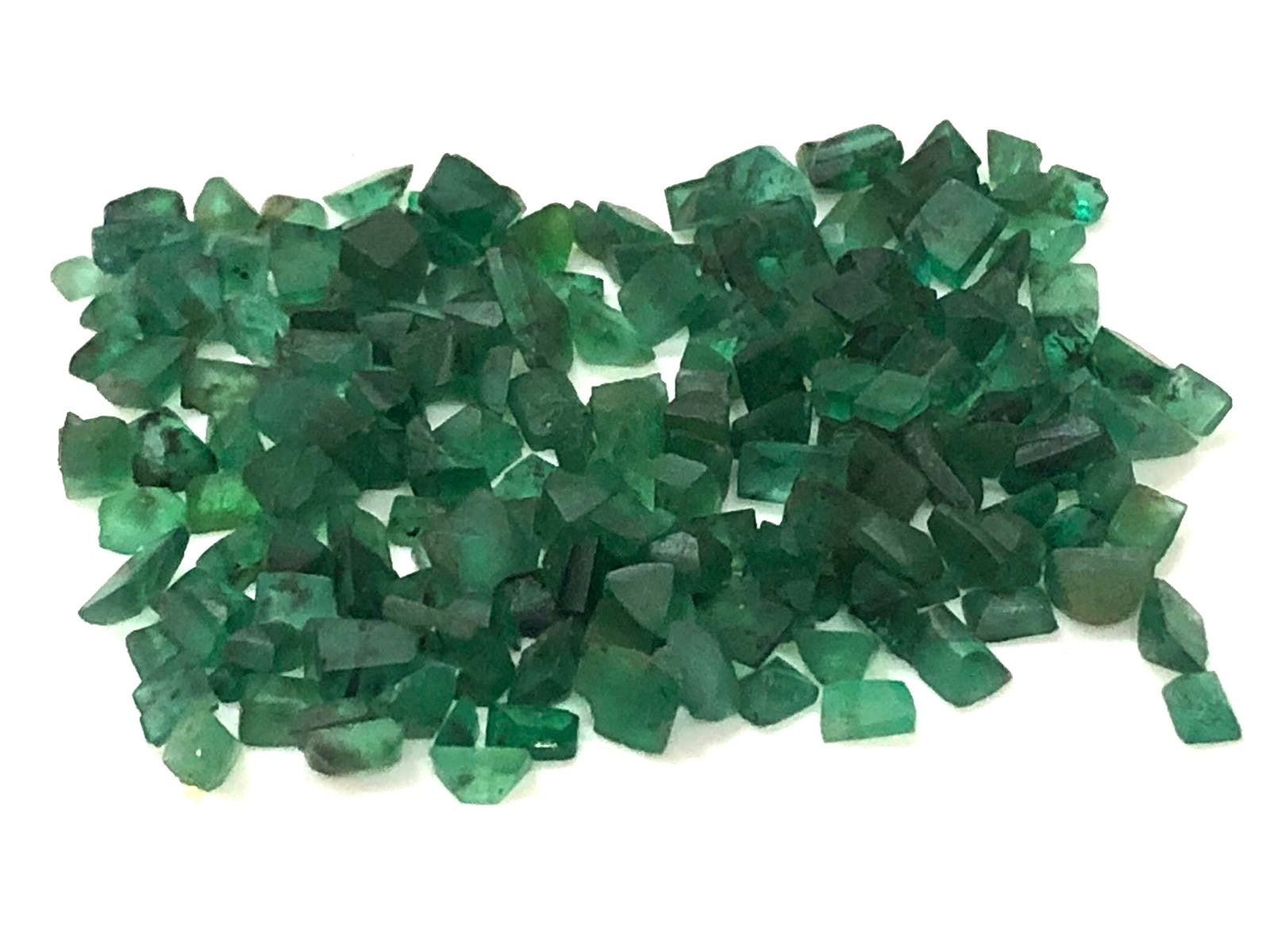 Natural Raw Preformed Vivid Green Emeralds for Faceting