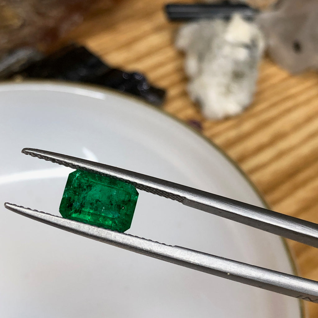 1.98 Carat Natural Swat Emerald – Emerald Cut Green Emerald Gemstone | 8.9 x 6.6 mm