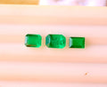 1.87 Carats Natural Panjshir Emerald Parcel – Three Emerald Cut Green Emeralds | Afghanistan