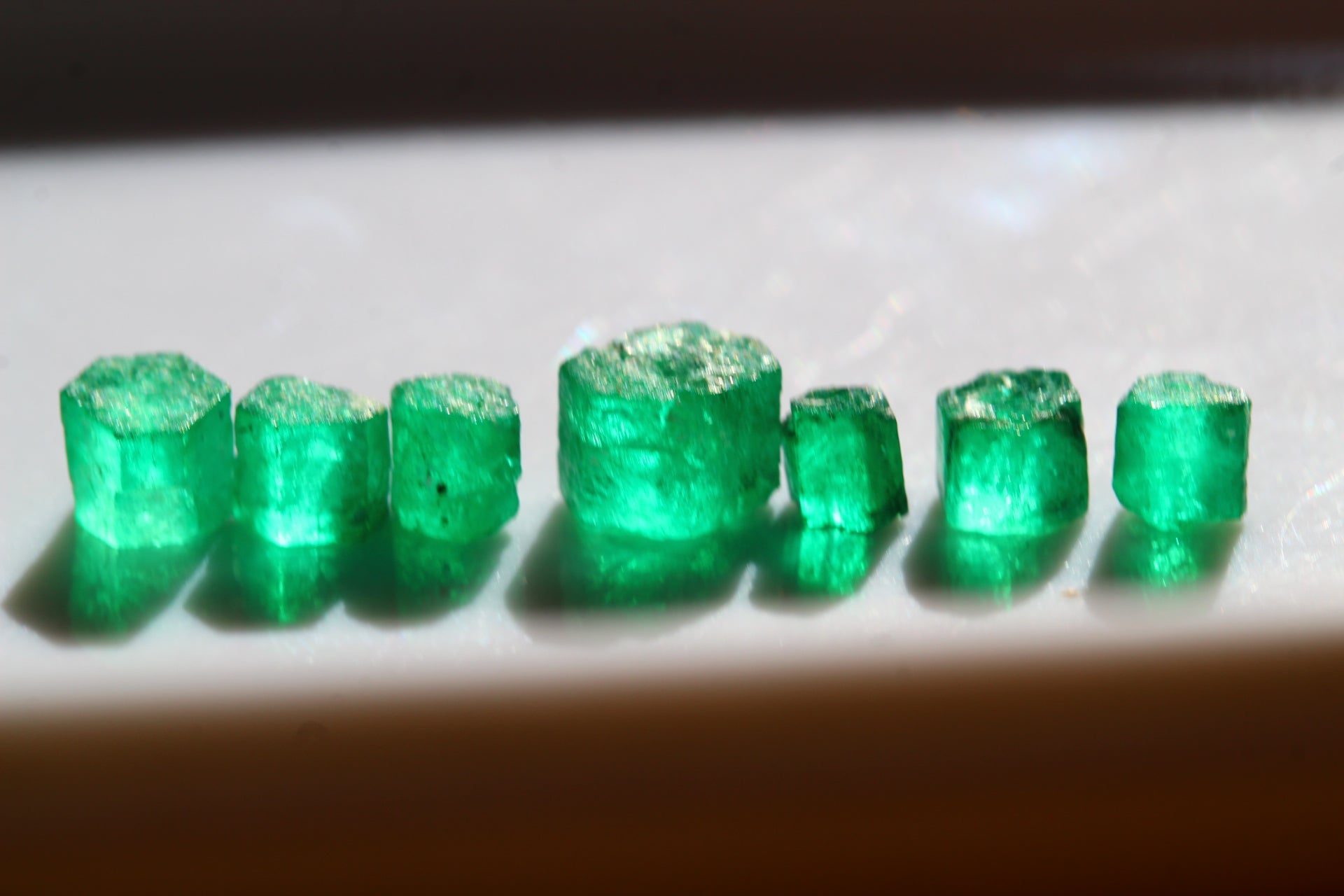 Natural Swat emerald crystal parcel 5.38 carats