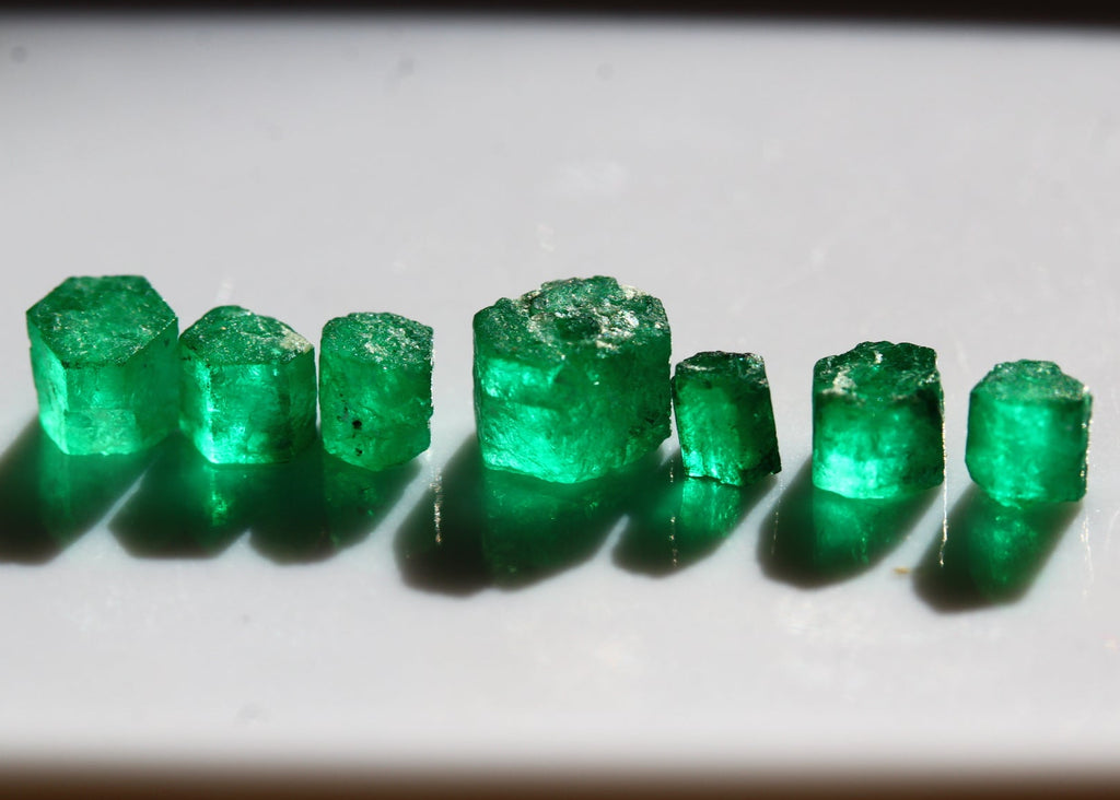 Natural emerald mineral specimen parcel