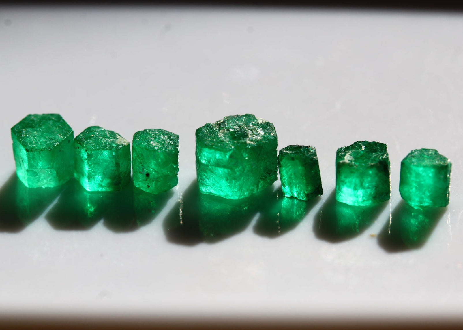 Natural emerald mineral specimen parcel