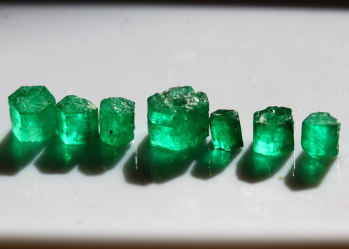 Natural emerald mineral specimen parcel