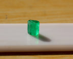 Hexagonal Emerald green gemstone