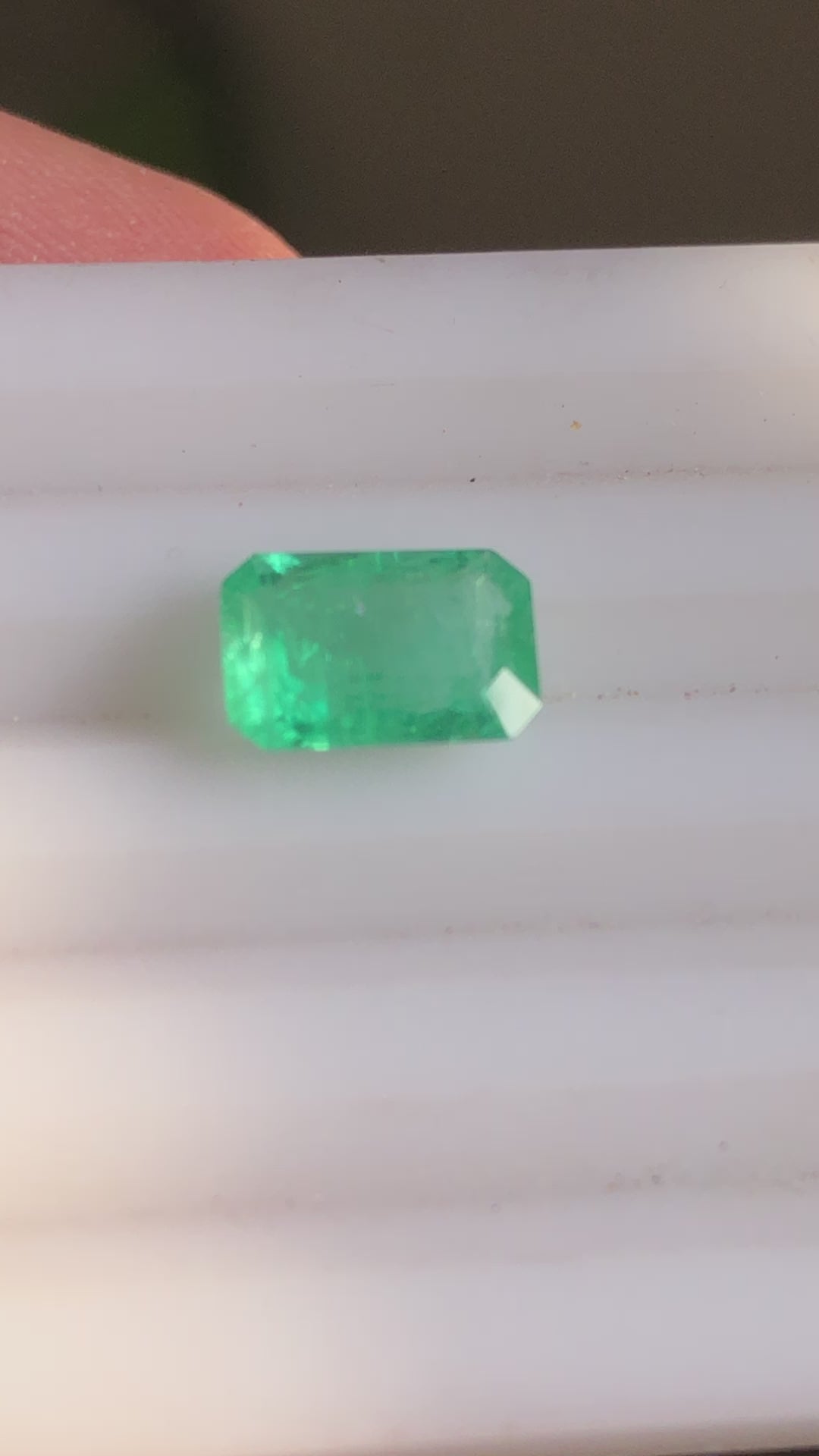 1.2 Carat Natural Panjshir Emerald – Emerald Cut Afghan Emerald Gemstone 8.4 x 5.8 mm