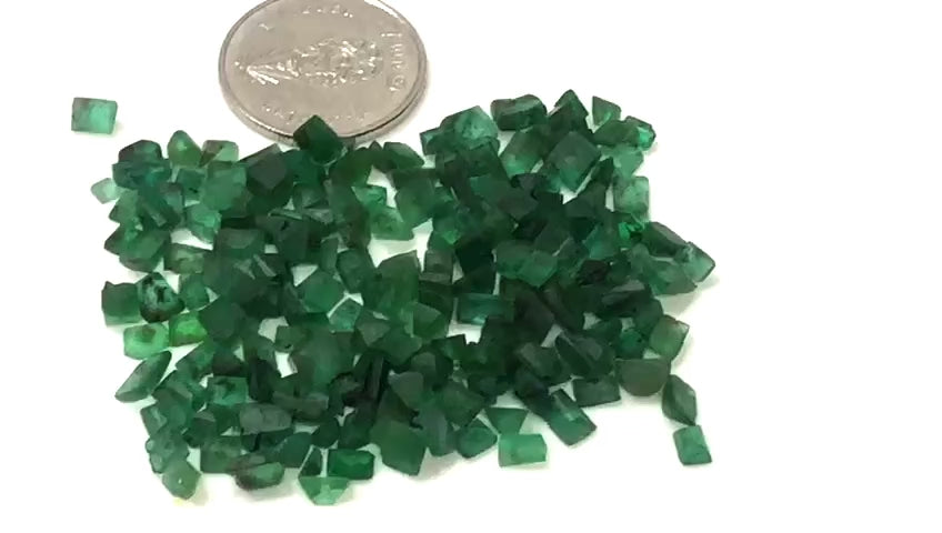 Natural Raw Preformed Vivid Green Emeralds for Faceting