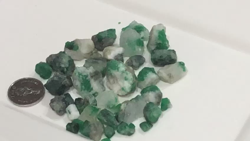 Natural Swat Emerald Specimens Parcel