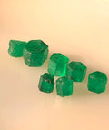 5.3 Carats Natural Vivid Green Rough Emeralds | Faceting & Cutting Grade