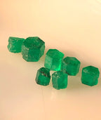 5.3 Carats Natural Vivid Green Rough Emeralds | Faceting & Cutting Grade